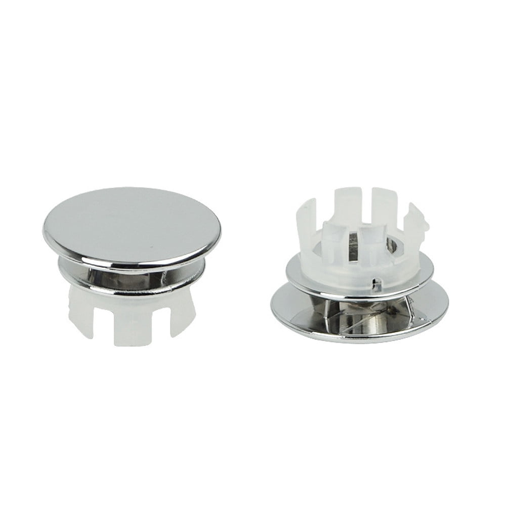 3pcs/set Basin Sink Spare Round Overflow Cover Tidy Trim Chrome Replacement