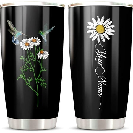 

Athenstics Personalized Tumbler Hummingbird Tumbler Ruby Red Throated Hummingbird On Daisy 20 Oz Stainless Steel Tumbler Cup With Lid Double Wall Vacuum Insulated Tumblers Coffee Travel Mug