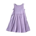 thumbnail image 1 of UANWENN Robe d'Été pour Filles Décontractée Sans Manches à Col Rond à Taille Élastique Robe Trapèze pour Enfants Tenue Confortable et Respirante Robe Pailletée pour Tout-Petits Robes de Baptême pour Filles Tenue de 1er Anniversaire Fille Filles, 1 of 9