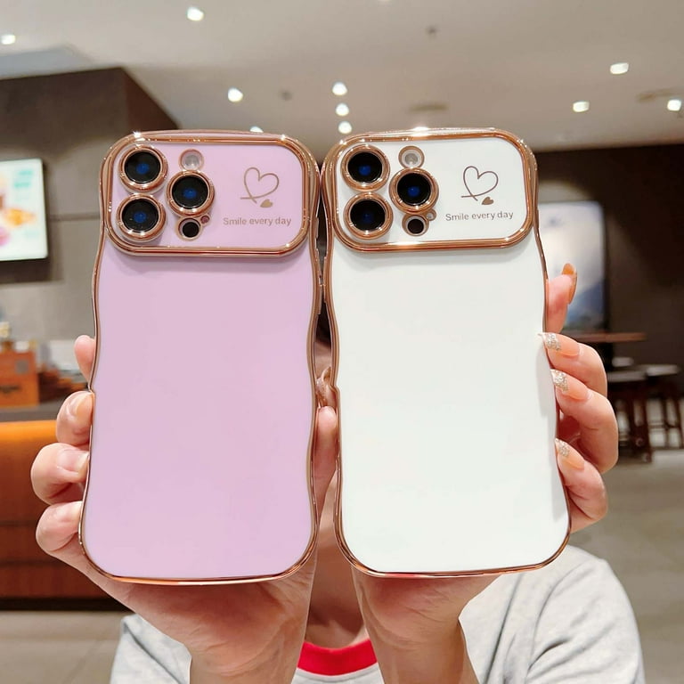 Compatible With iPhone 16 Pro Phone Case for Women Girls,Cute Wave Frame Curly Shape with Love Heart Pattern,Luxury Plating Soft TPU Shouckproof Anti-fall Phone Case Cover,Pink - Walmart.com Compatible With iPhone 16 Pro Phone Case for Women Girls,Cute Wave Frame Curly Shape with Love Heart Pattern,Luxury Plating Soft TPU Shouckproof Anti-fall Phone Case Cover,Pink - Walmart.com