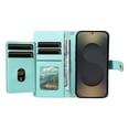 thumbnail image 5 of Allytechgroup Crossbody Wallet Case for Samsung Galaxy S21 Ultra, Slim PU Leather Protective Case Cover with Cash Slot, Credit Card Holder, Shock-Absorbent Bumper with Adjustable Strap, Green, 5 of 12
