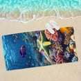 thumbnail image 5 of ZhuoLiL Beach Towels for Girls 150x75cm Benthos Print Warm Blanket Pet Blanket Children Shawl Beach Towel Gifts For Family And Friend, 5 of 9