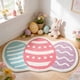 thumbnail image 4 of Decoraciones de Pascua, adornos de Pascua, regalos de Pascua, tapete de piso con forma de huevo de color de Pascua para dormitorio, porche, pasillo, dormitorio, decoración del hogar de Pascua, tapete, 4 of 9