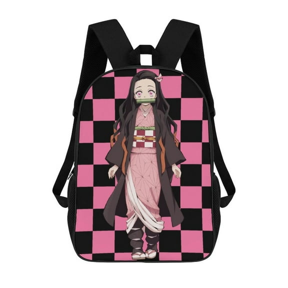 Kamado Nezuko Printed Backpack 17 Inch Shoulder Backpack Lightweight High-capacity Casual Daypack Bookbag