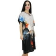 thumbnail image 3 of Bimba Women's Short Kaftan Beach Cover Up Printed Satin Bridesmaid Caftan-16, 3 of 7