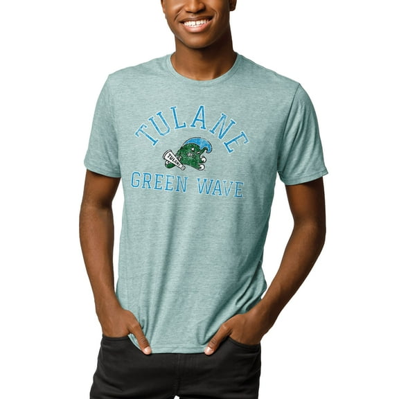 Men's League Collegiate Wear Heathered Mint Tulane Green Wave Reclaim T-Shirt