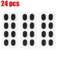 thumbnail image 1 of Coussinets de Nez Antidérapants pour Lunettes Auto-Adhésifs Imperméables Mousse Douce Réutilisable Forme Ovale Accessoires Kit Noir A(24 Pcs), 1 of 6
