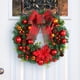 thumbnail image 5 of Guirnalda de Bolas de Navidad Ganfancp con Lazo Rojo 1X Corona Decoración Navideña, 5 of 7