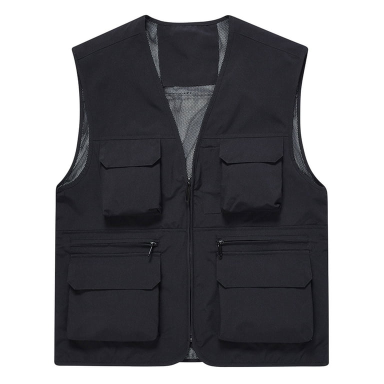 APEXFWDT Men's Casual Outdoor Work Vest Big and Tall Quick-Dry