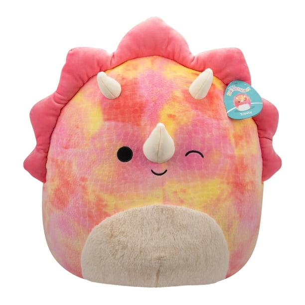 Peluche Squishmallows Trinity The Winking Pink Triceratops