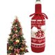 thumbnail image 5 of Funda para botella de vino navideña - Decoración con patrón de muñeco de nieve de Papá Noel, 5 of 5