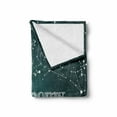 thumbnail image 2 of Constellation Soft Flannel Fleece Blanket, Astronomy Class Scientific School Design Chalkboard Detailed Star Clusters, Cozy Plush for Indoor and Outdoor Use, 50" x 60", Green White, by Ambesonne, 2 of 6