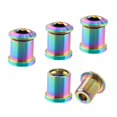 thumbnail image 2 of 4x Tornillos de plato de bicicleta Tornillos de rueda de cadena de disco doble simple Aleación de titanio para color de 105-14 mm Cola Pernos de plato de bicicleta, 2 of 8