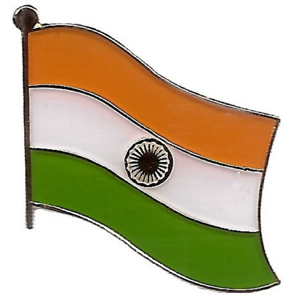 PACK of 3 India Single Flag Lapel Pins,Indian Pin Badge - Walmart.com ...