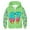 Green, variant on 67 shirt G'irls Cartoon Print Hooded Zip Up Jacket Long Sleeve Athletic Outerwear For K'ids Casual Warm Lined Coat