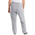 thumbnail image 2 of Hanes Just My Size EcoSmart Women's Fleece Sweatpants, Open Leg, 28.5" (Petite Plus ) Ebony 2X, 2 of 3