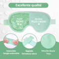 thumbnail image 4 of Máscara para ojos fría, máscara para ojos de gel hinchada, ojeras, máscara reutilizable para ojos fríos para migraña con bolsillo de hielo para ojos de felpa para terapia de frío caliente (verde) Sincero Electrónica, 4 of 5