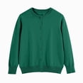 thumbnail image 5 of Gibobby Sweater Girls Boys Cardigan Sweater 12 Months 2t 3t 4t 5t Kids Knit Hollow Out Long Sleeve Button Cover Up Cropped Tops(7-8 Years,Dark Green), 5 of 5