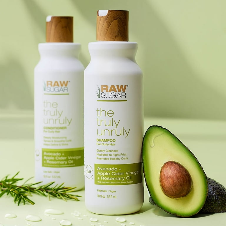 Raw Sugar The Truly Unruly Shampoo, Avocado + Apple Cider Vinegar