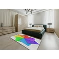 thumbnail image 4 of Ahgly Company Indoor Rectangle Patterned Pink Plum Purple Abstract Area Rugs, 8' x 10', 4 of 6