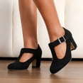 thumbnail image 6 of Women's Polka Dots Shoes Low Heel Comfortable Flats Adjustable Strap Closed Toe Mary Jane Casual Shoes for Women Office Daily Wear, 6 of 9