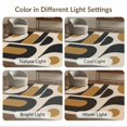 thumbnail image 7 of ODIKA 6'x9' Washable Area Rug Black Tan Geometric Decorative Elegant Arch and Circle Motifs in a Modern Design for Dining Room, Under Table, Office Décor, Non-Slip Chair-Friendly, 7 of 7