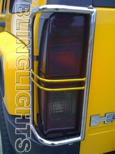 For Hummer H3 Tinted Taillights Murdered Out Taillamps Overlays Cover Kit