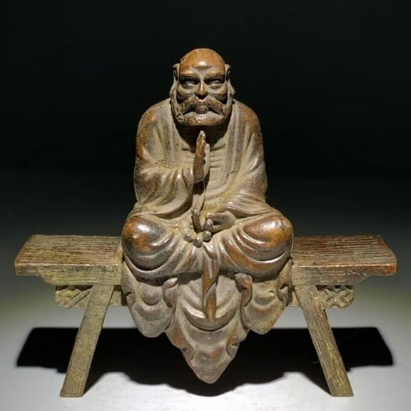 Handmade Chinese Buddha Statue Bronze Copper Figurine Spiritual Home Decor Meditation Altar Art