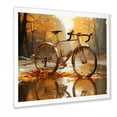 thumbnail image 4 of Designart "Gilded Gears Bike I" Bicycle Picture Framed Wall Art Living Room, 4 of 5