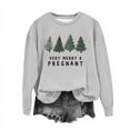 thumbnail image 4 of Grandes Affaires! Aqestyerly Haut de Noël Grande Taille pour Femmes Col Rond Imprimé Lettres Manches Longues Mode Chandail en Molleton, 4 of 4