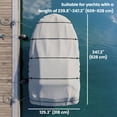 thumbnail image 2 of Housse Universelle pour Remorque/bateau 20-21 Pi, Tissu Oxford Polyester Imperméable 3000 mm, Protection Résistante aux Intempéries avec Boucles à Attache Rapide pour Rangement Extérieur, Gris Pâle, 2 of 7