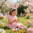 thumbnail image 4 of Swiftyle 4 Pcs Fleece Rabbit Ears Headband Easter Bunny Hair Clip Head Hoops Cute Animal Ears Hair Accessories for Women Party Costume, 4 of 8