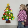 thumbnail image 3 of Shoreew DIY Felt Christmas Tree Set for Kids Toddlers Wall Hanging Christmas Tree Craft Kits with 30 Ornaments And Light for Xmas Party Supplies, 3 of 6