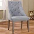 thumbnail image 6 of Furniture of America Desi Fabric Tufted Side Chair in Light Gray (Set of 2), 6 of 8
