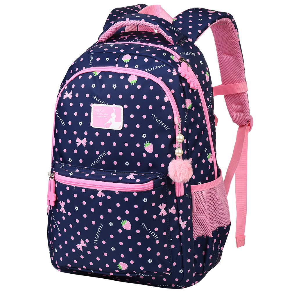 Vbiger Girls School Backpack Cute Adorable Kids Backpack Elementary Dot Bookbag Casual Outdoor Daypack, Royal Blue - image 1 of 9