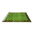 thumbnail image 2 of Ahgly Company Machine Washable Indoor Round Checkered Green Modern Area Rugs, 6' Round, 2 of 4