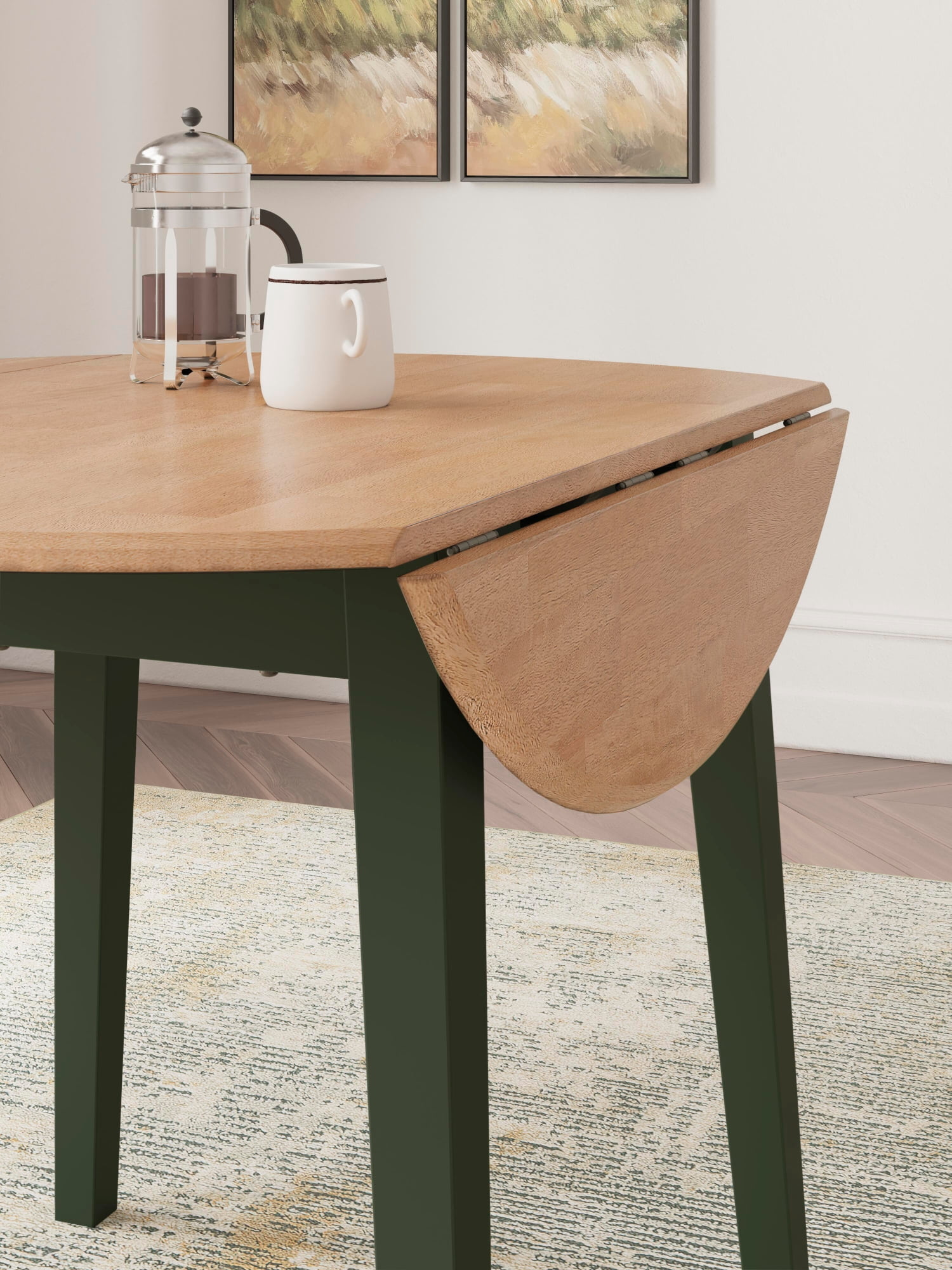 Signature Design by Ashley Gesthaven 2 Drop Leaf Dining Table, Green