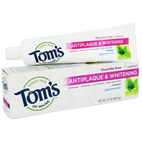 Toms du Maine Antiplaque Et Dentifrice blanchissant, menthe verte - 5.5 Oz, 6 Pack