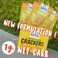 thumbnail image 2 of Crackers low carb AIF4&nbsp;crackers (Cheddar and Onion) friendly crackers almost zero carb no sugar (3 Pack) almond flour crackers healthy absolutely gluten free crackers paleo friendly, 2 of 3