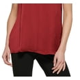 thumbnail image 3 of DKNY Women's Ruched Strap Satin Top Red Size Small, 3 of 3