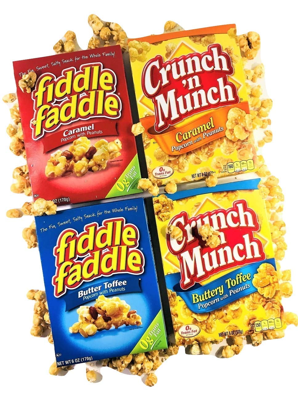 Crunch n Munch, Fiddle Faddle Ideal Variety 4 Pack 2 Crunch n Munch