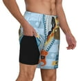 thumbnail image 3 of Haiem Giraffe Come Out From Zipper Men'S Quick-Dry Swim Trunks: Comfortable Beach Shorts With Mesh Lining And Pockets - Ideal For Swimming And Sunbathing Large, 3 of 9
