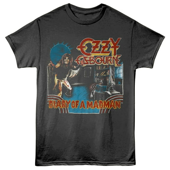 Ozzy Osbourne Diary of a Madman Men's T Shirt (Charcoal, AdultS)