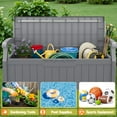 thumbnail image 2 of Devoko 82 Gallon Storage Patio Bench and Deck Box Organization Storage Combi for Patio, Garden, 2 of 7
