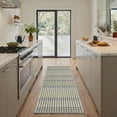 thumbnail image 5 of 2x3 Area Rug, Machine Washable Non Slip Low Pile Indoor Rug for Entryway, Front Door, Bathroom, and Kitchen, Plaid Pattern Sage Blue, 5 of 5