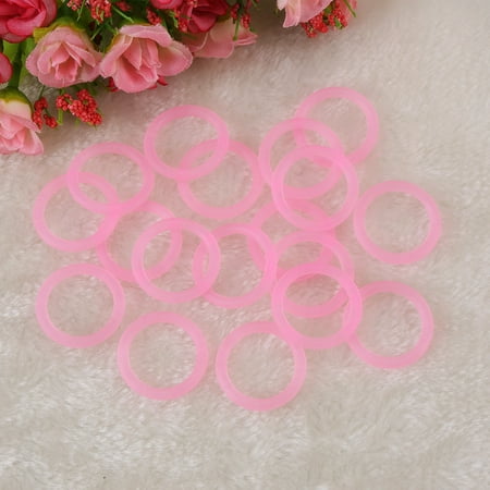 Yosoo 20pcs Silicone Safe O-Rings Dummy Pacifier Chain Clips Adapter Holder for Baby , Pacifier Chain Adapter, O-rings Baby Pacifier Clips
