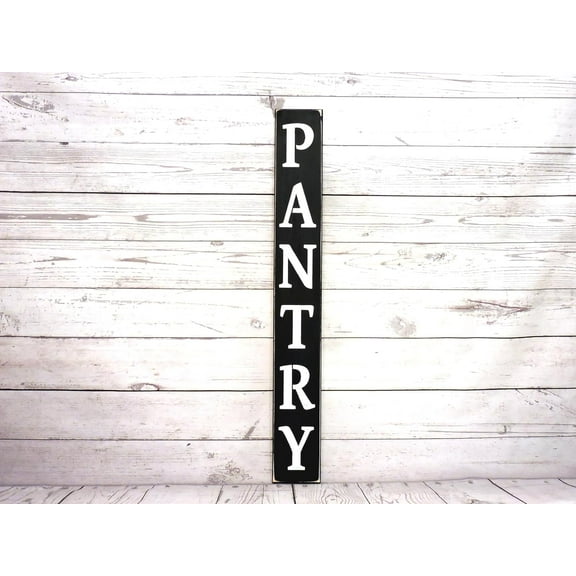 Rustic Inspirational Primitive Country Painted Wall Sign, Pantry Decor, Farm House Decor, For Door Home Farmhouse Indoor Outside Inside House Patio Party Wood Sign 4x16 Inches