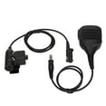 thumbnail image 2 of Micrófono De Altavoz Walkie Talkies, Micrófono De Altavoz De Hombro Plug And Play Portátil PU + PTT Con U94 PTT Para Hytera Para X1p, 2 of 7