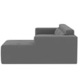 thumbnail image 3 of Demi Bonn 109" Modern Modular Sectional Sofa, Cozy Teddy Fabric L Shaped Couch with Chaise, 3-Seater Corner Sofa with Pillows for Apartments, Gray, 3 of 6