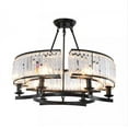 thumbnail image 2 of AFANQI 6-Light Crystal Chandelier Black Crystal Chandelier for Dining Room Farmhouse Metal Crystal Chandelier for Living Room Kitchen Island Hallway Entryway Light Fixture, 2 of 12